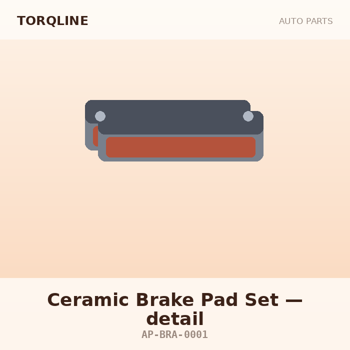 Torqline Ceramic Brake Pad Set — detail
