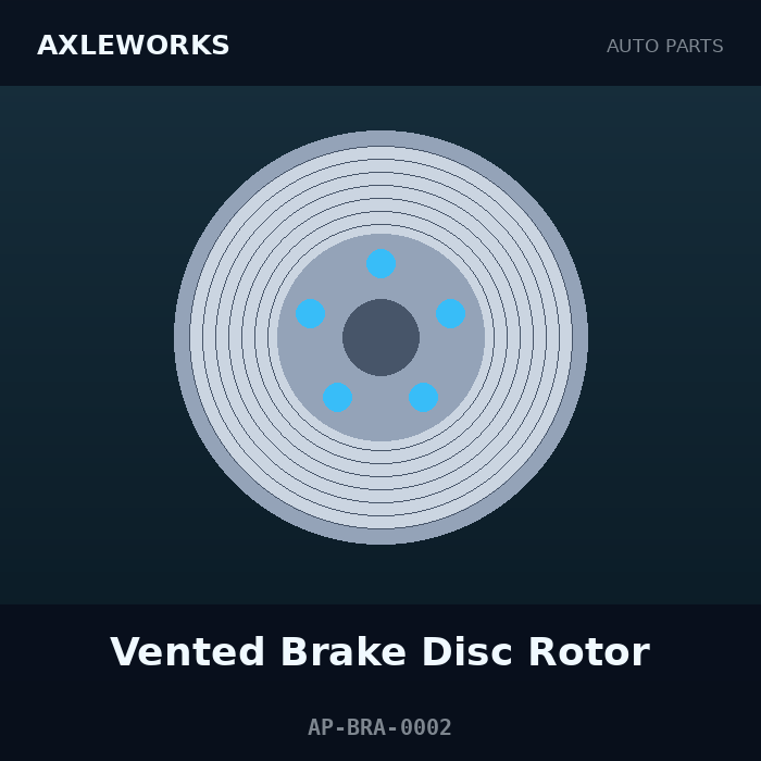AxleWorks Vented Brake Disc Rotor