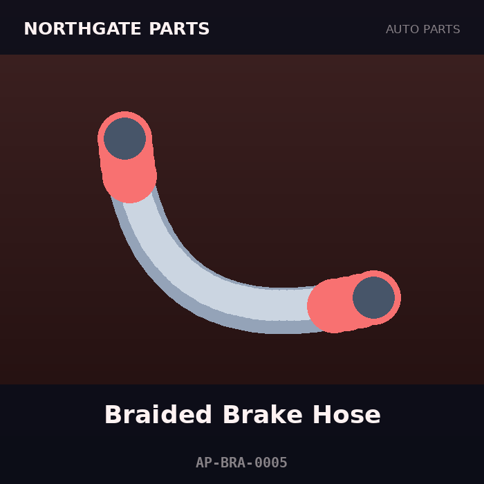 Northgate Parts Braided Brake Hose