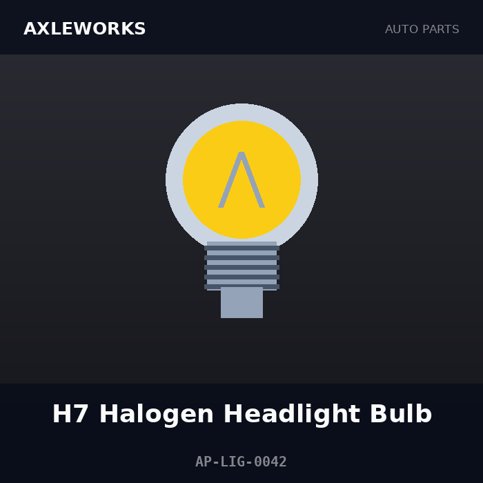 AxleWorks H7 Halogen Headlight Bulb