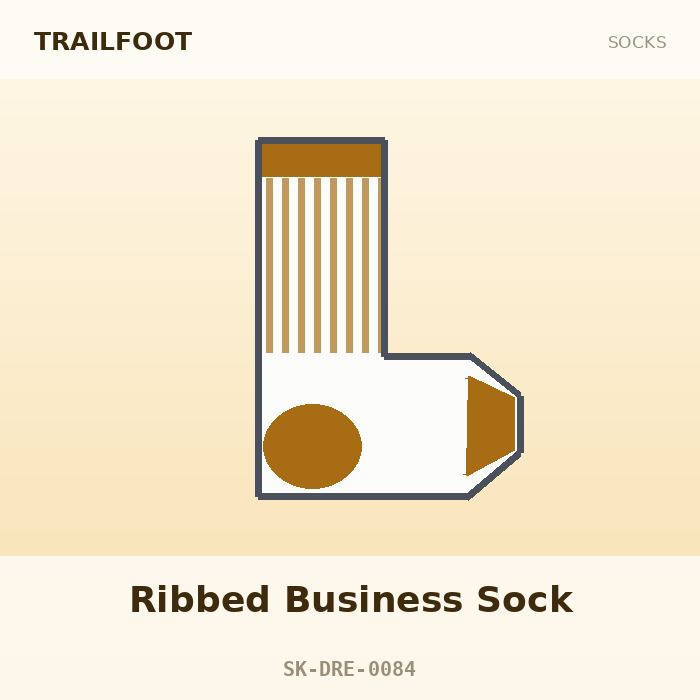 Trailfoot Ribbed Business Sock