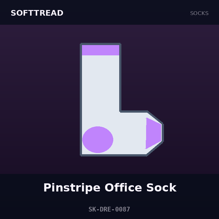SoftTread Pinstripe Office Sock