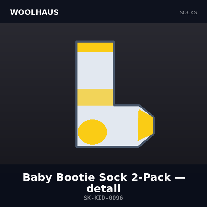 Woolhaus Baby Bootie Sock 2-Pack — detail