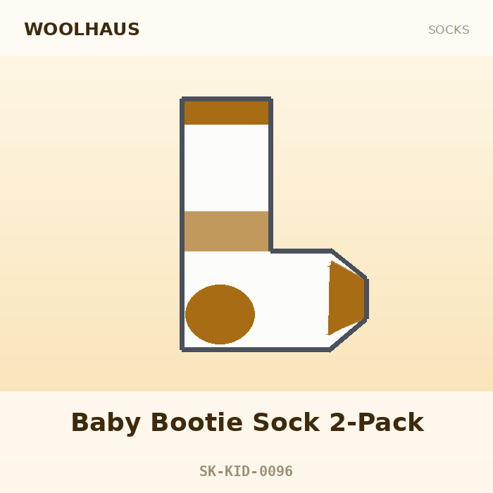 Woolhaus Baby Bootie Sock 2-Pack