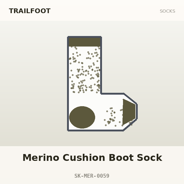 Trailfoot Merino Cushion Boot Sock