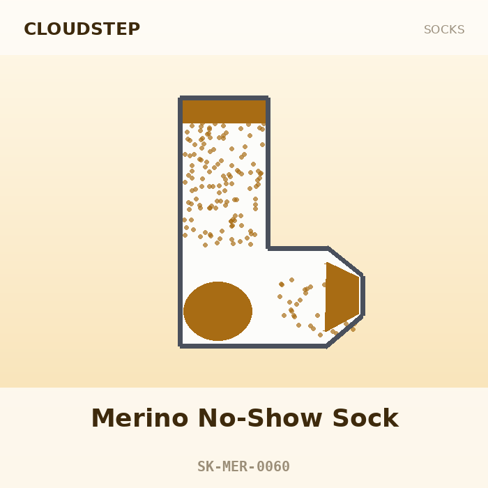 Cloudstep Merino No-Show Sock
