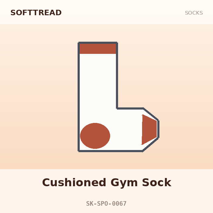 SoftTread Cushioned Gym Sock