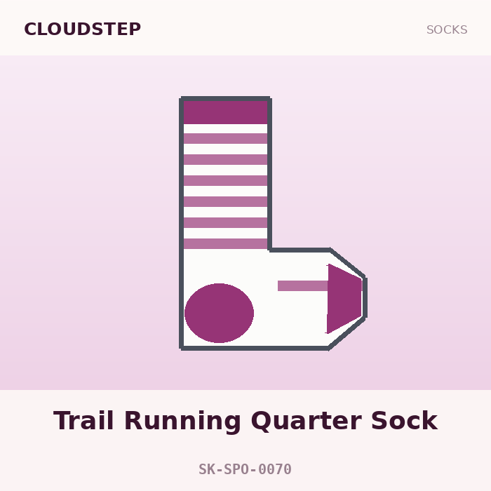 Cloudstep Trail Running Quarter Sock