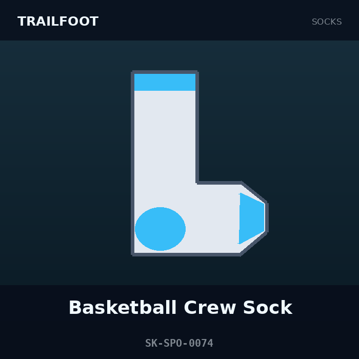 Trailfoot Basketball Crew Sock