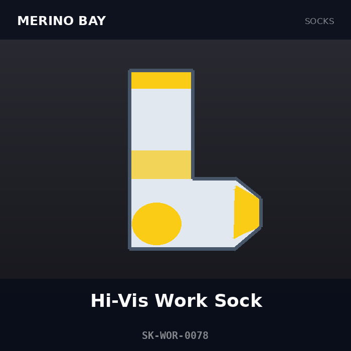 Merino Bay Hi-Vis Work Sock