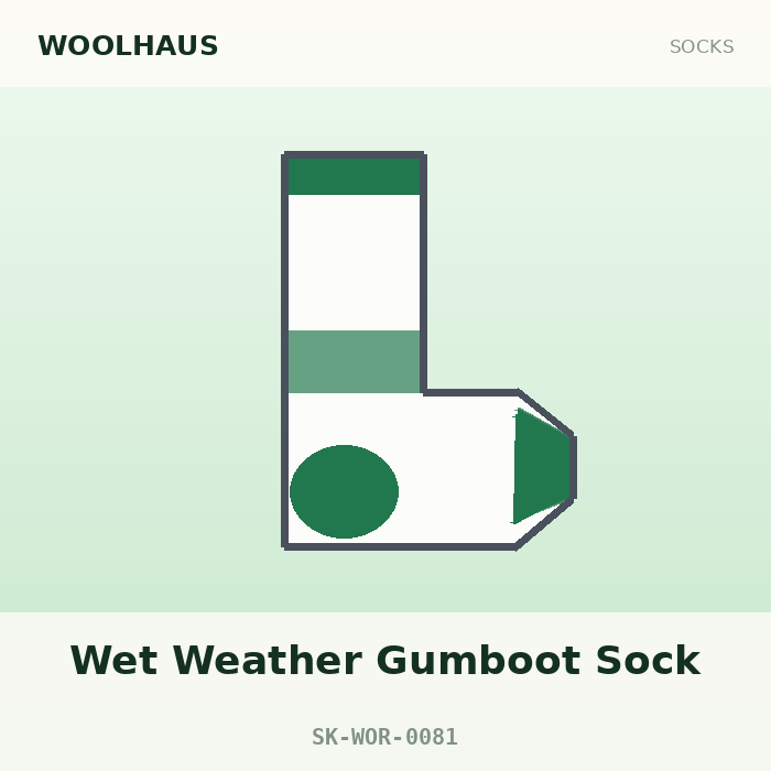 Woolhaus Wet Weather Gumboot Sock